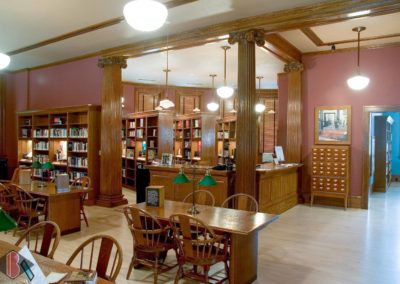 Interior construction restoration at The Carnegie Library Museum done by Breiholz Construction
